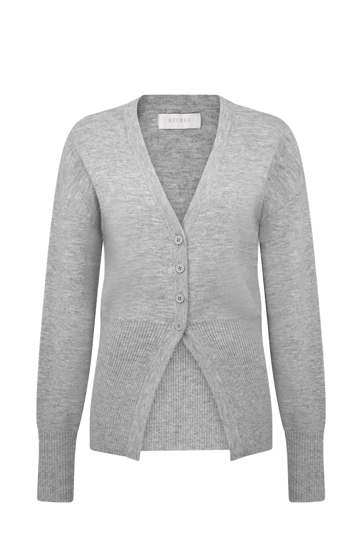 Alexia Buttoned Oversized Cardigan Grey Marle