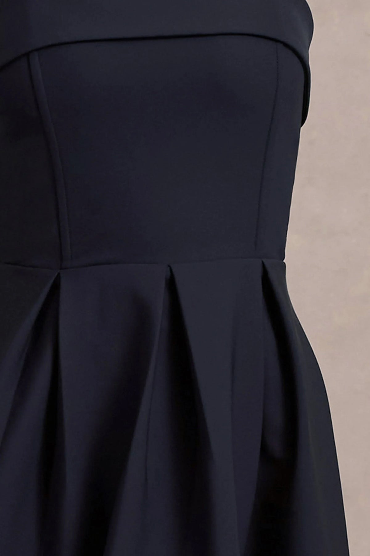 Annalise Navy Bandeau Skater Midi Dress