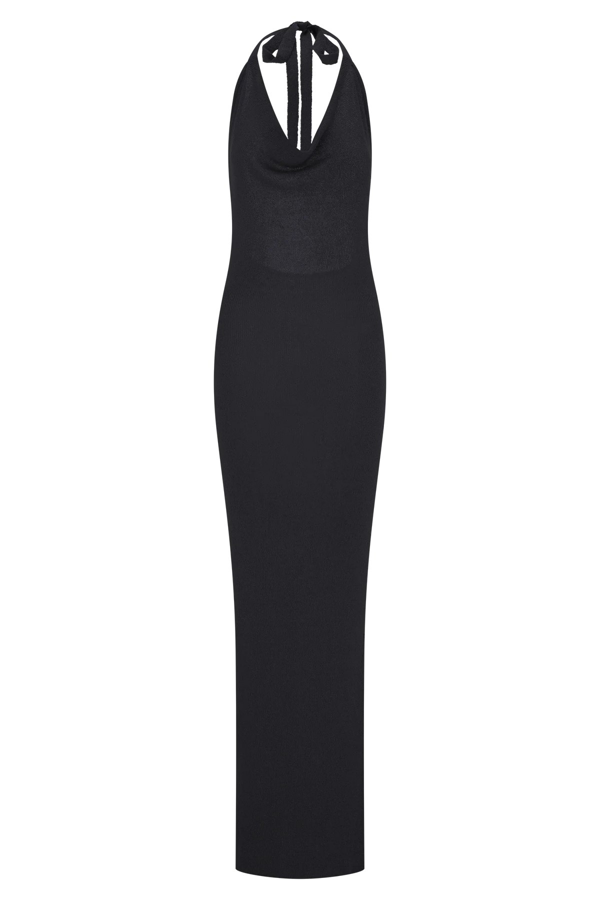 Ayella Cowl Knit Maxi Dress Black