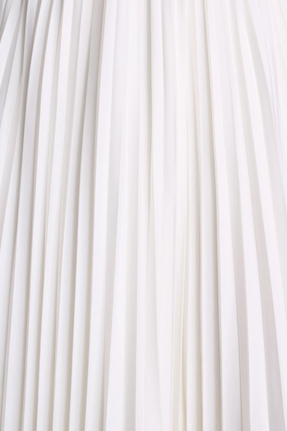 Agua Cream Satin Sweetheart Midi Dress With Pleated Skirt