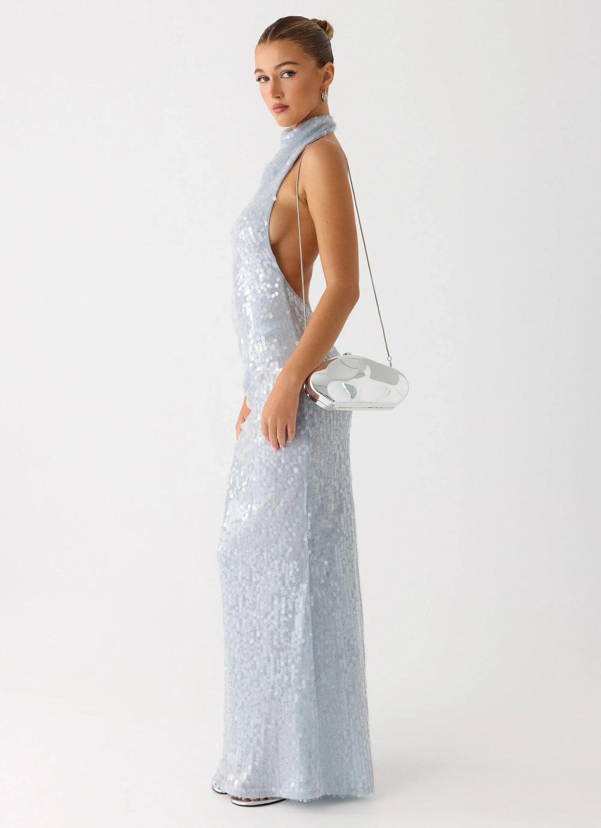 Aveline Clutch Bag Silver