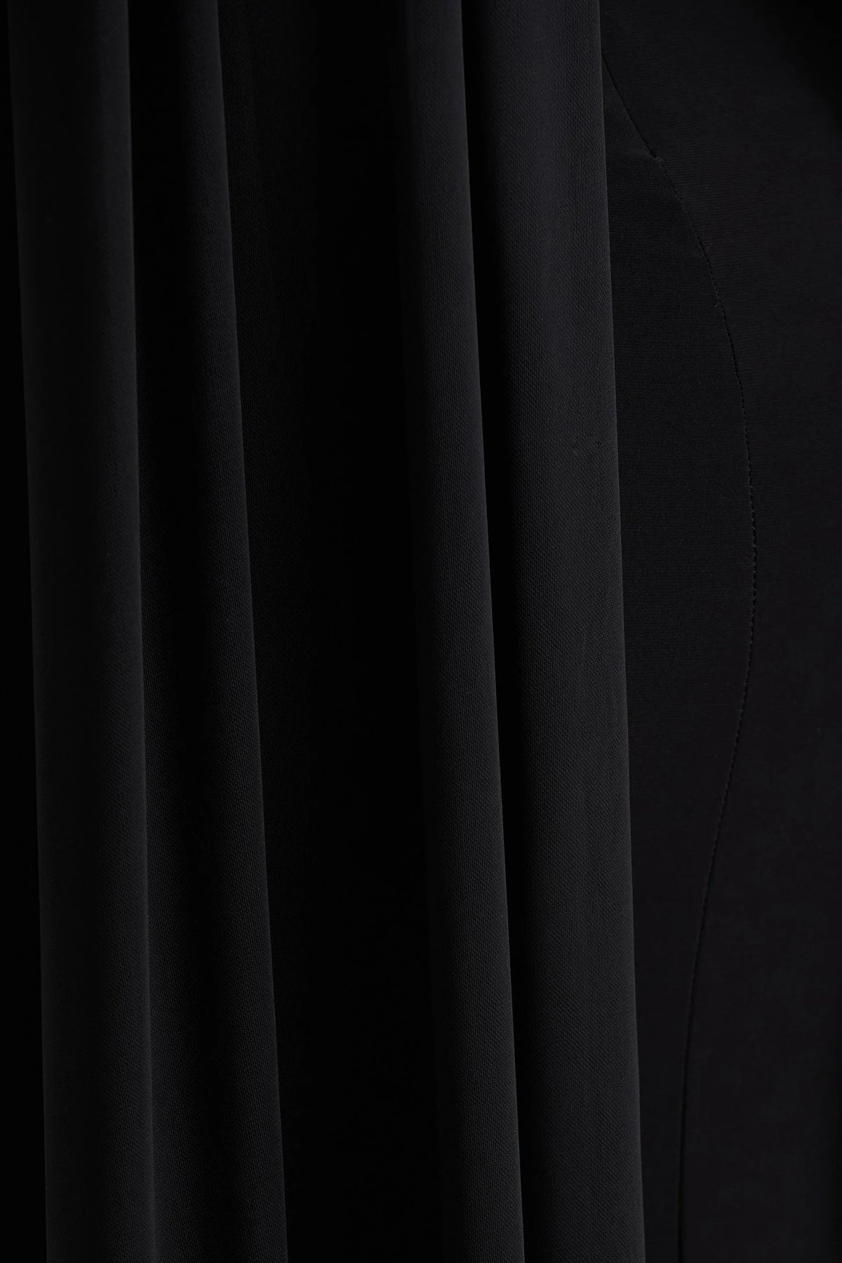 Amour Black High Neck Maxi Dress With Cape Sleeve Detail