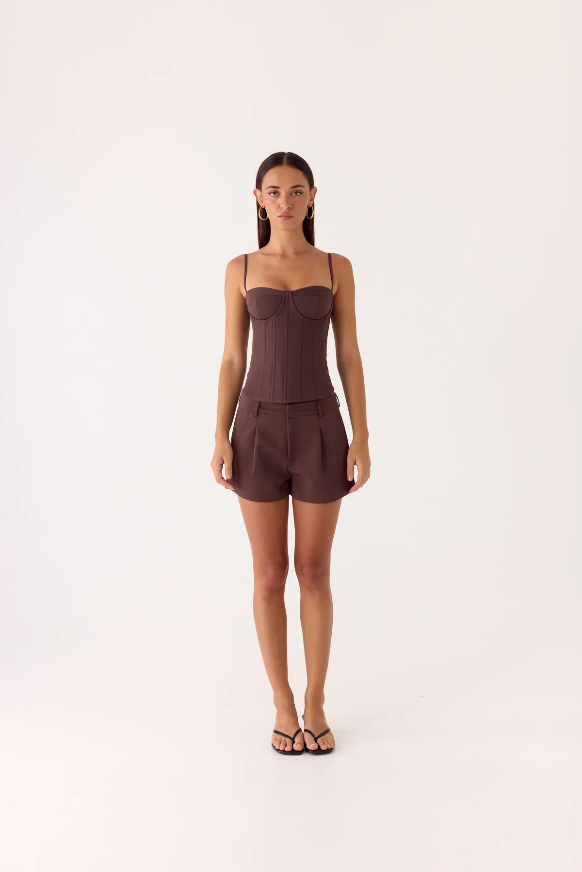 Asher Suiting Shorts - Dark Chocolate