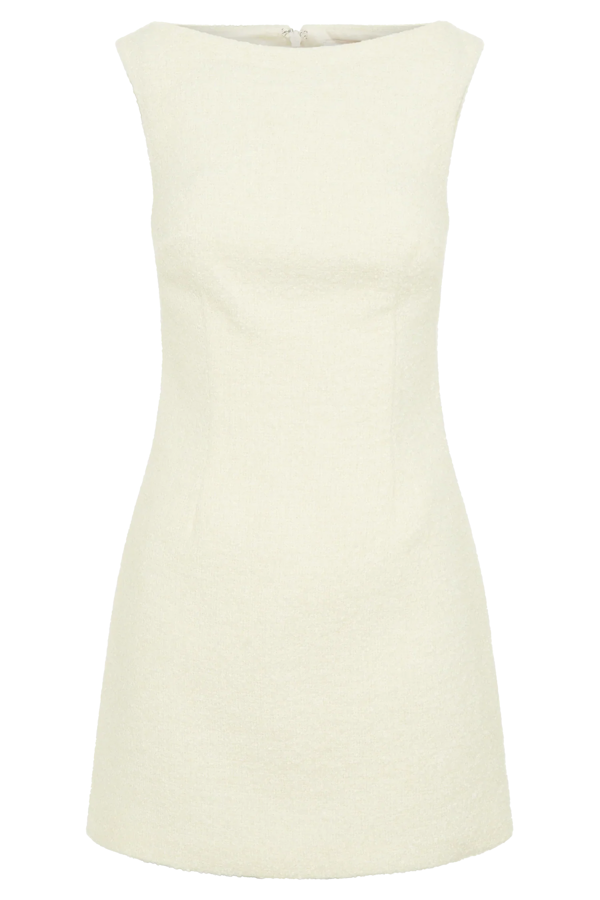 Angela Textured Boucle Mini Dress Ivory