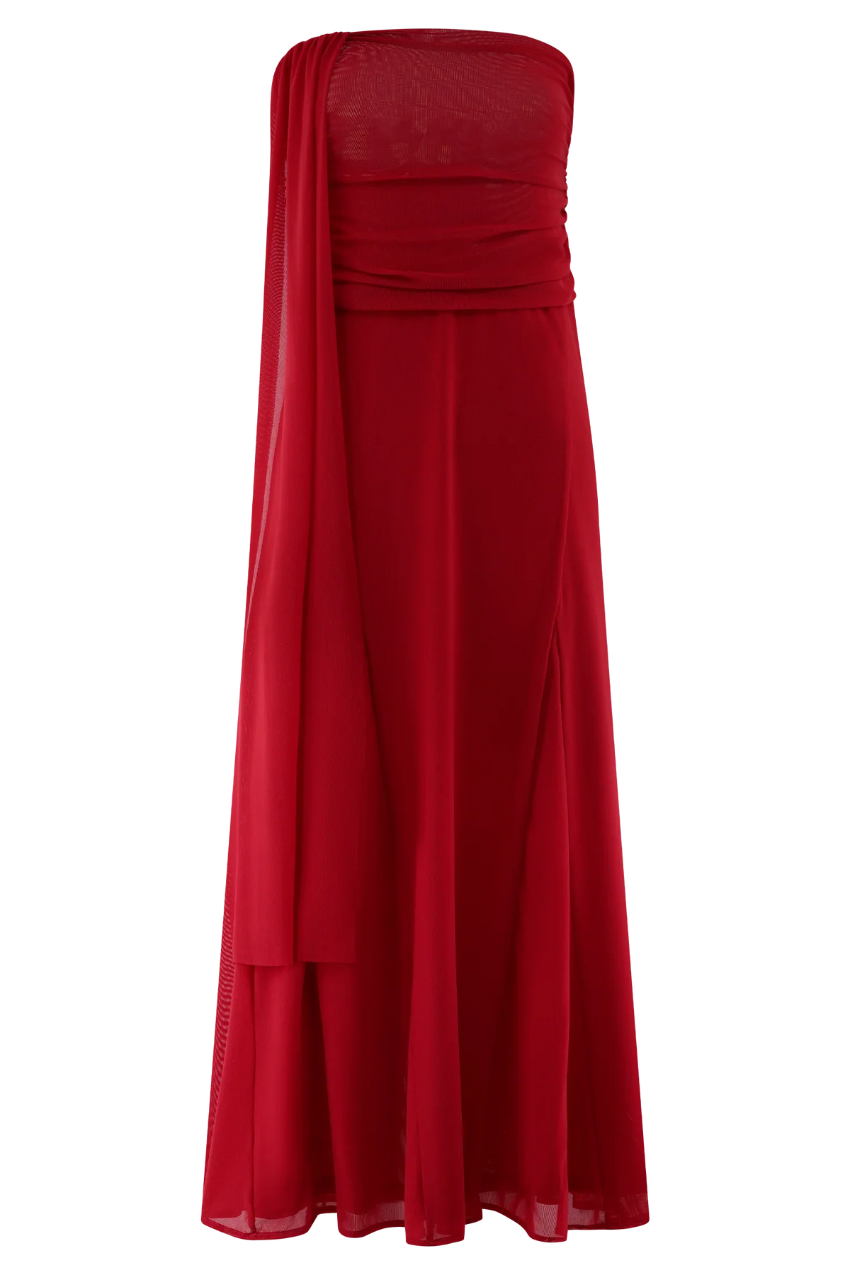Arna Mesh Maxi Skirt Ruby