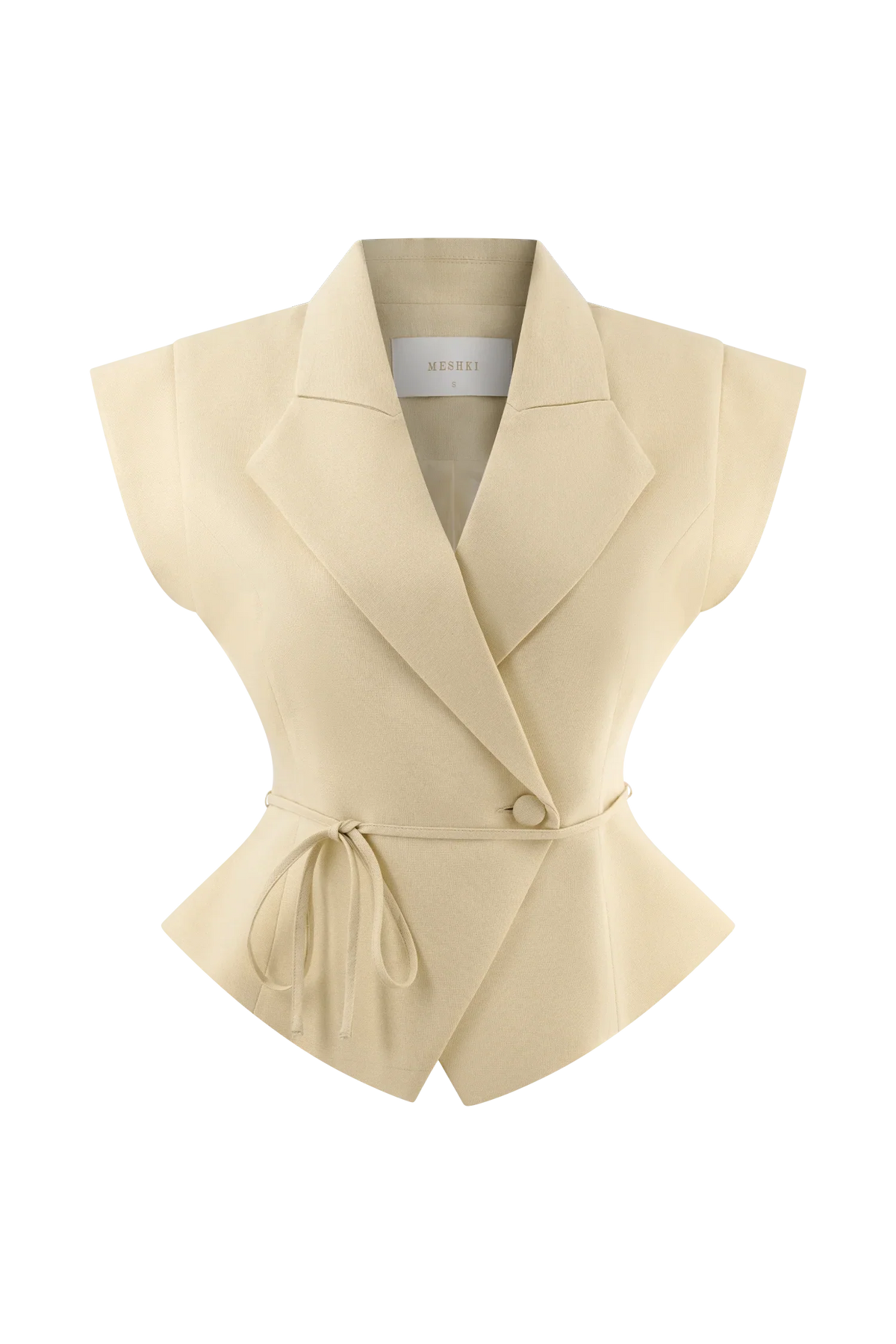 Andina Shortsleeve Linen Top Natural Beige