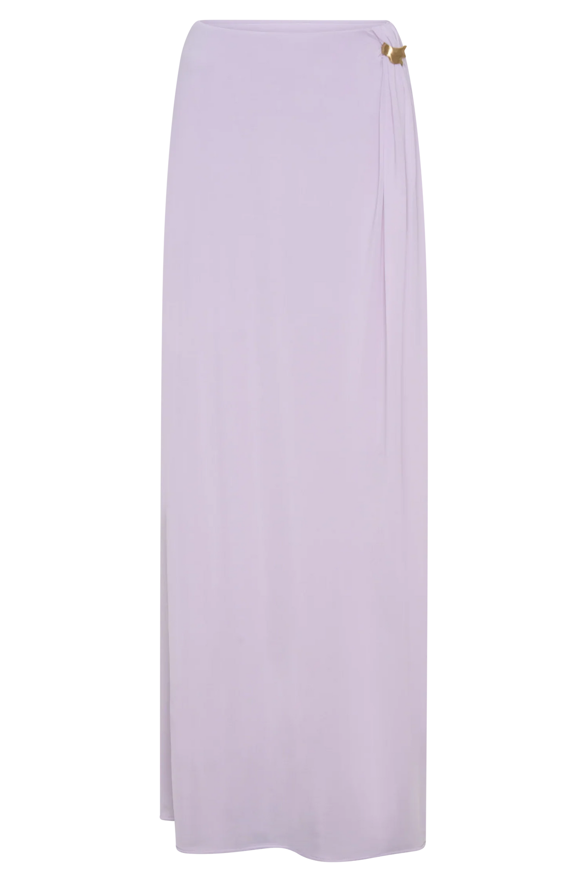 Bridget Slinky Maxi Skirt With Hardware Dusty Lilac