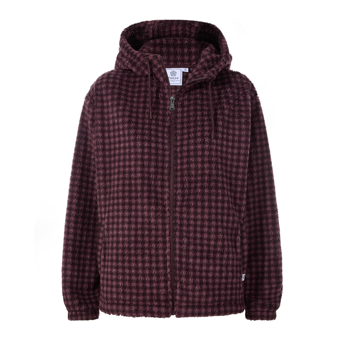 Joanna Womens Relaxed Fit Sherpa Fleece - Huckleberry Gingham