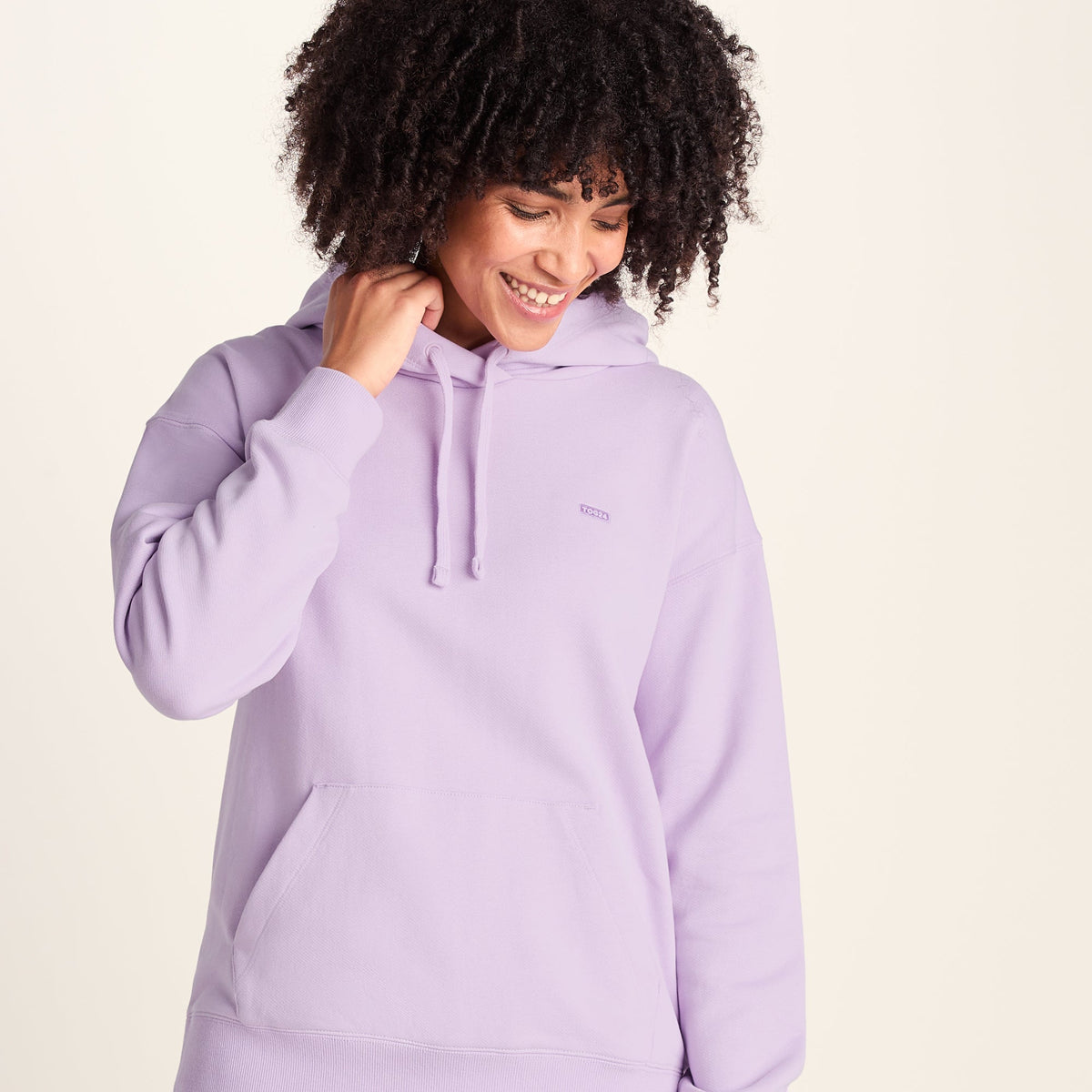 Meera Womens 100% Cotton Relaxed Fit Hoody - Lilac Blossom