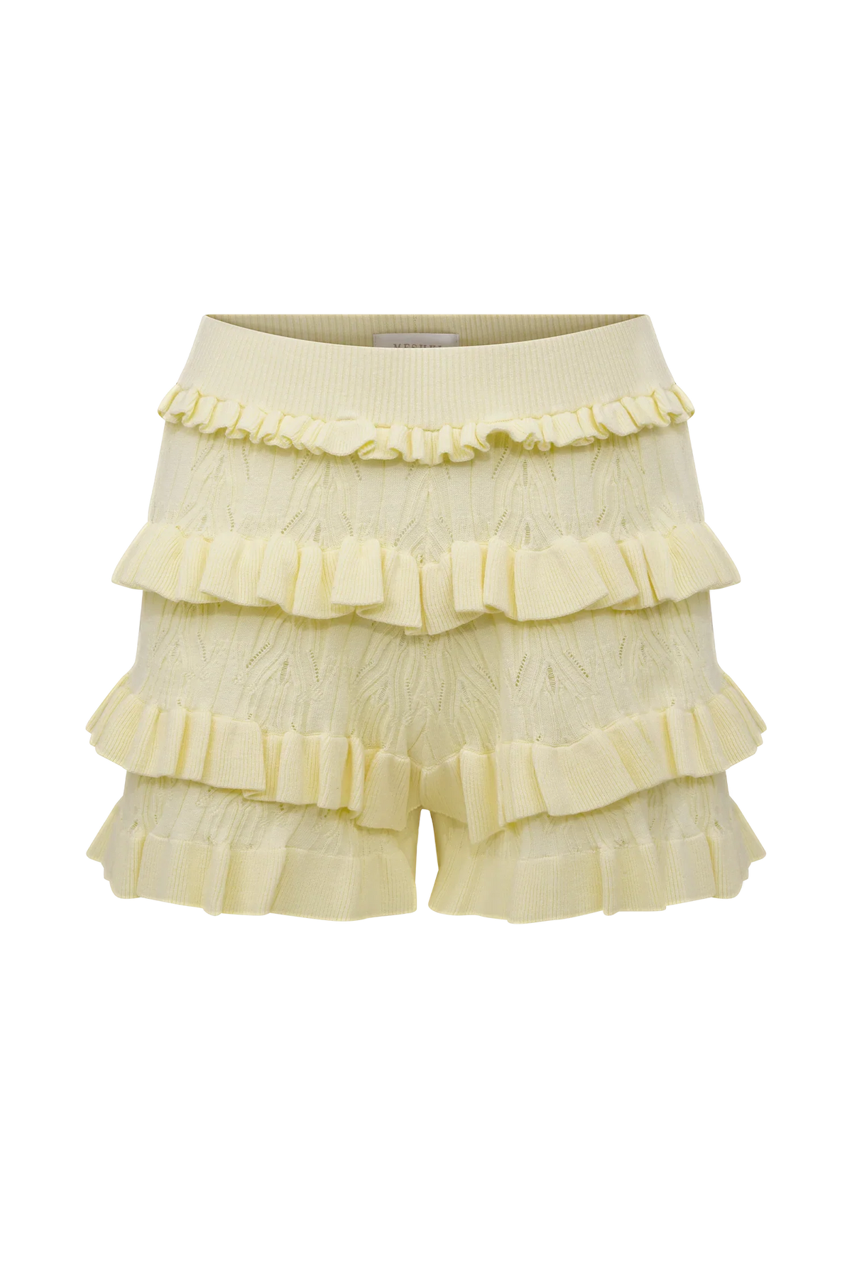 Amy Pointelle Knit Frill Bloomers Lemon