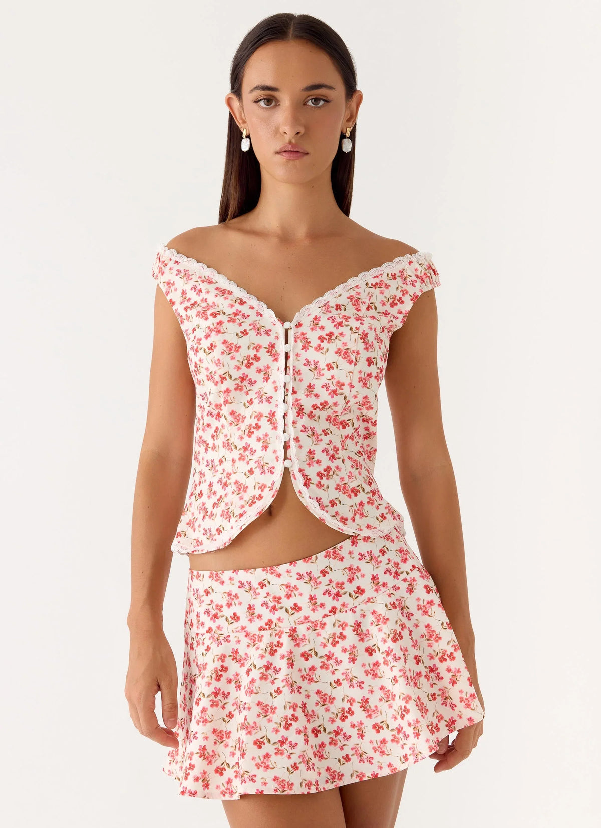 Anja Mini Skirt - Porcelain Rose