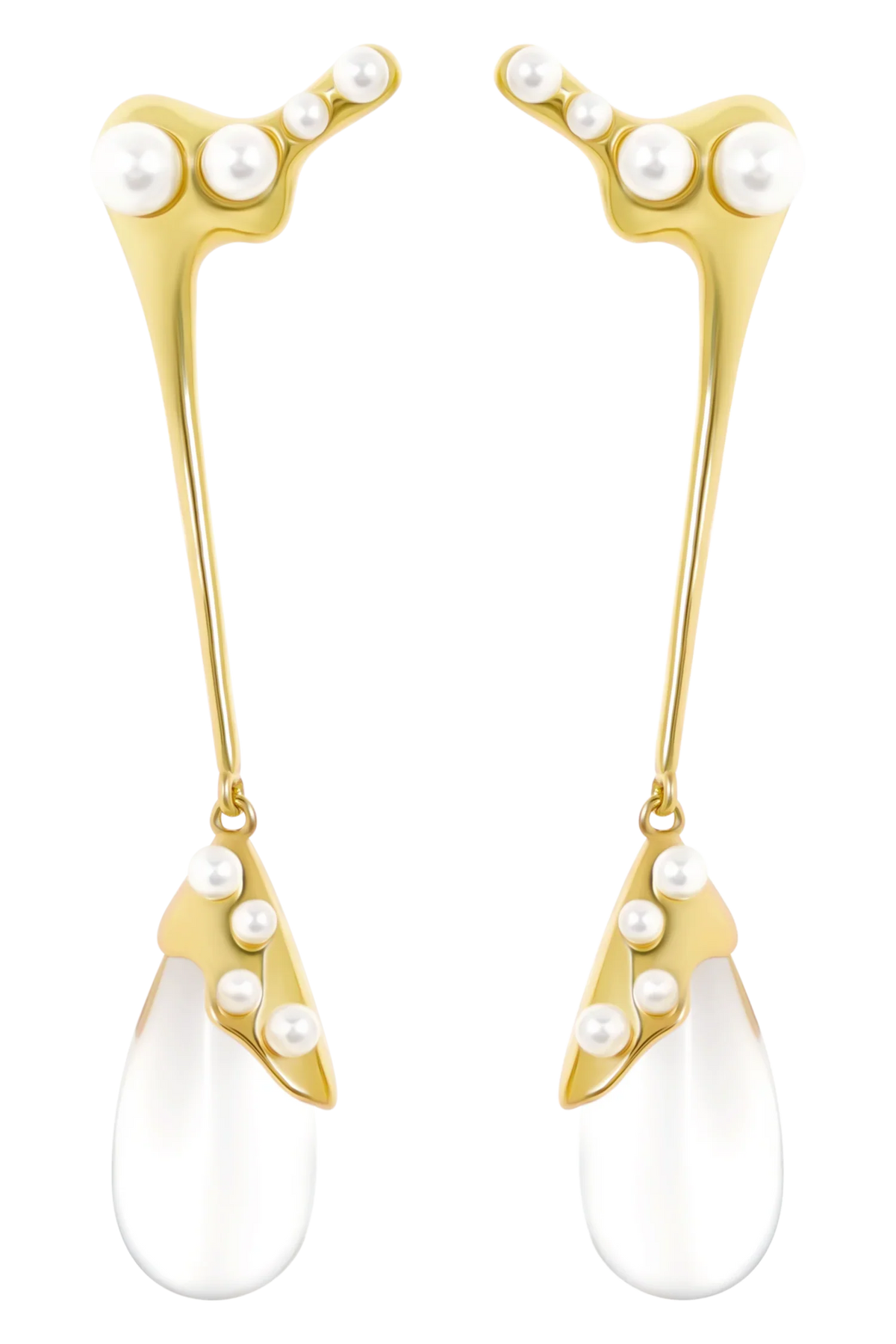 Adelaide Pearl Drop Earrings Gold