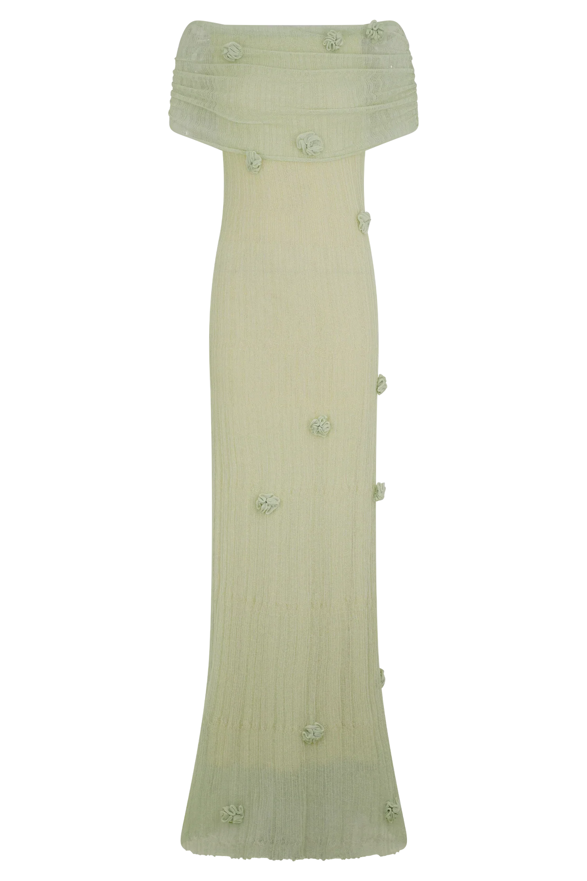 Brynn Orchid Knit Maxi Dress Pastel Green