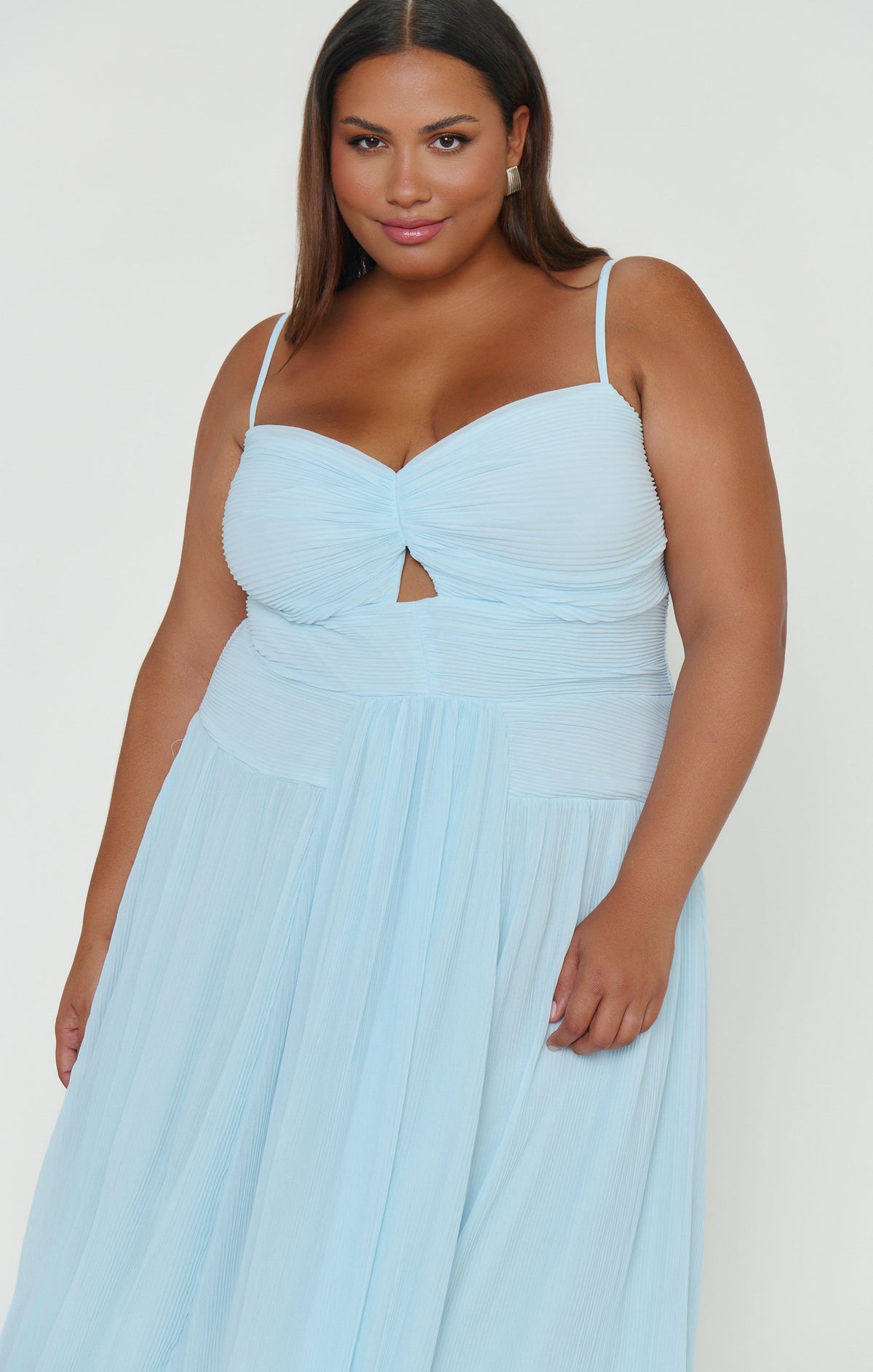 Camille Midi Dress ~ Ice Blue