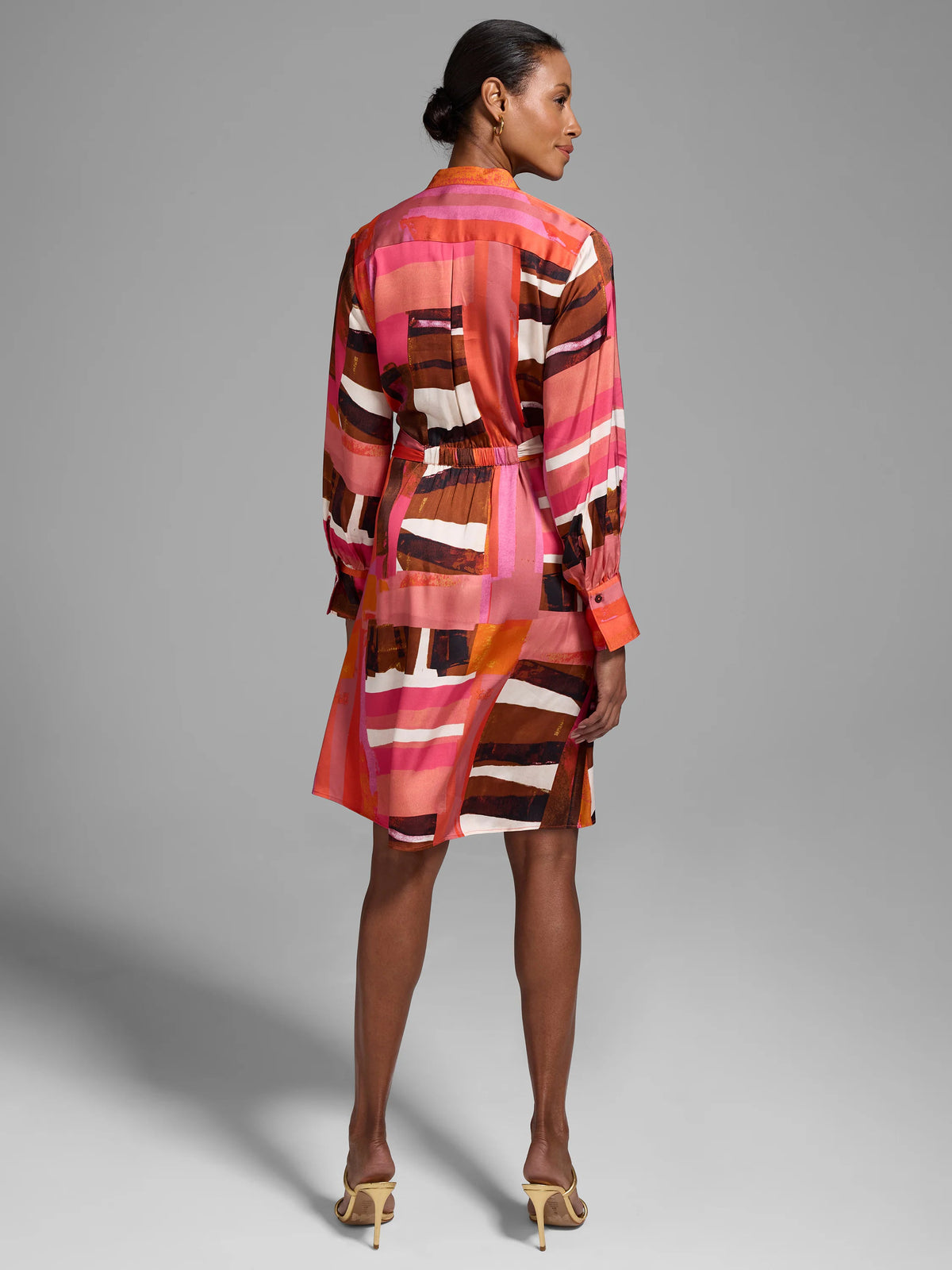Gold Label Artful Blocks Glossy Shirtdress