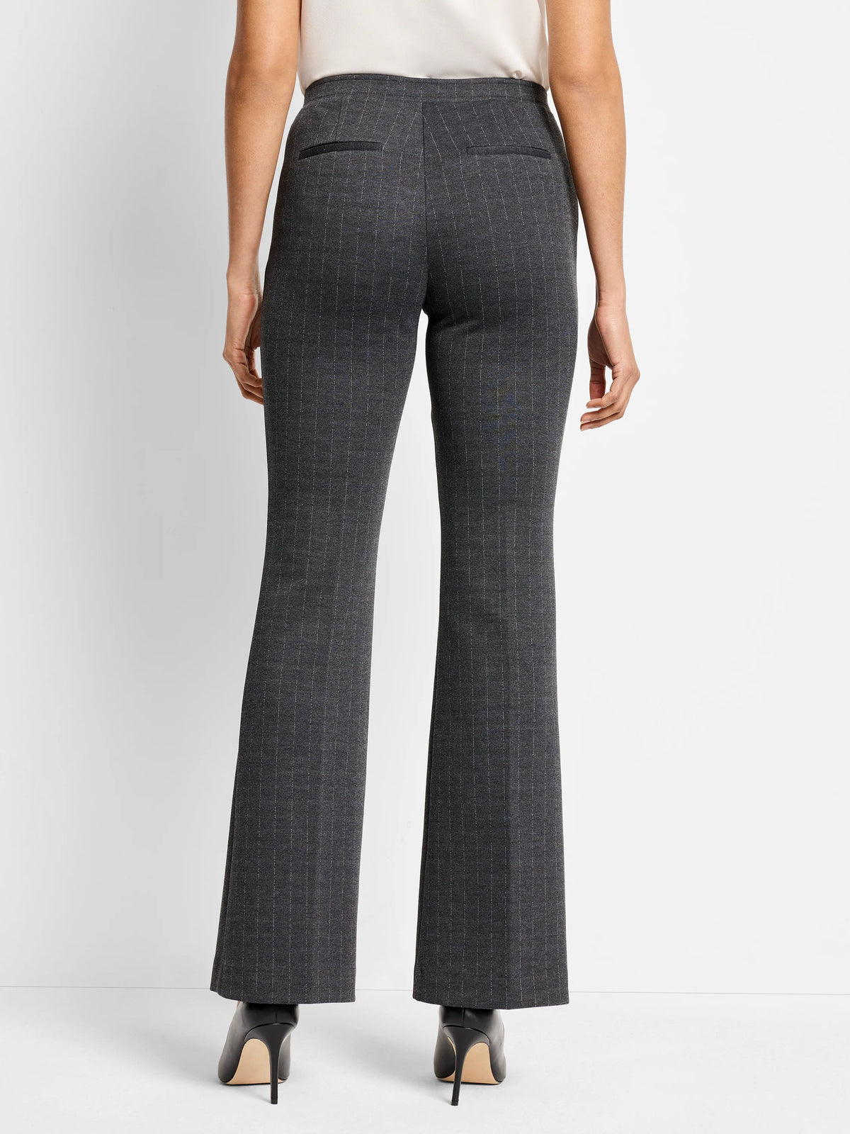 Pinstripe Knit Bootcut Pant