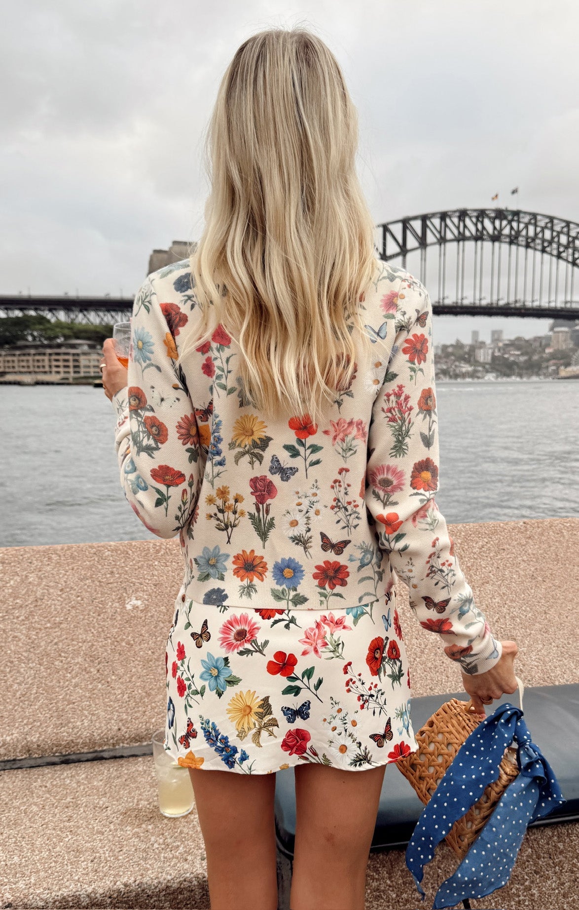 Cafe Cardigan ~ French Floral Knit