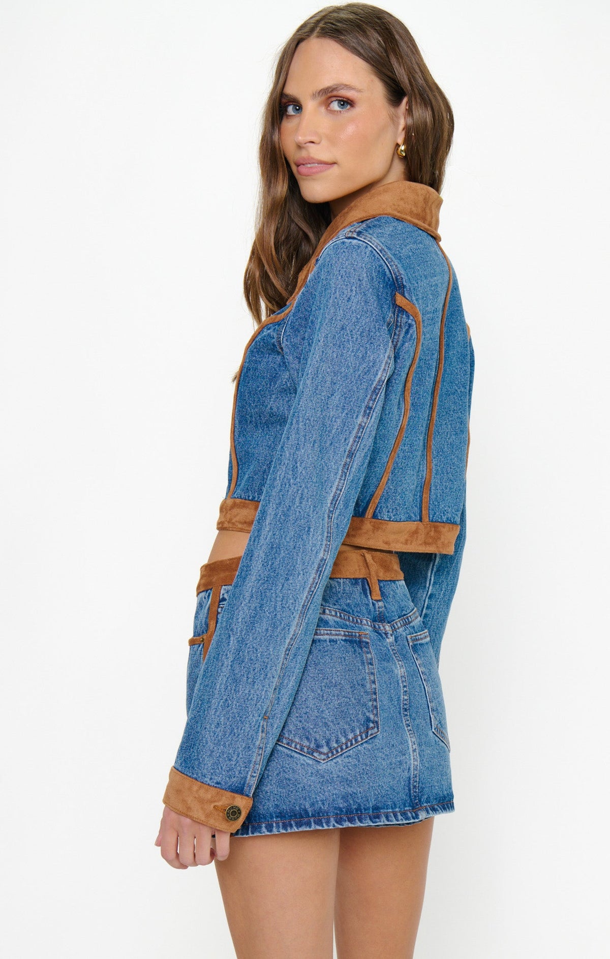 Dawson Jacket ~ Indigo with Faux Suede