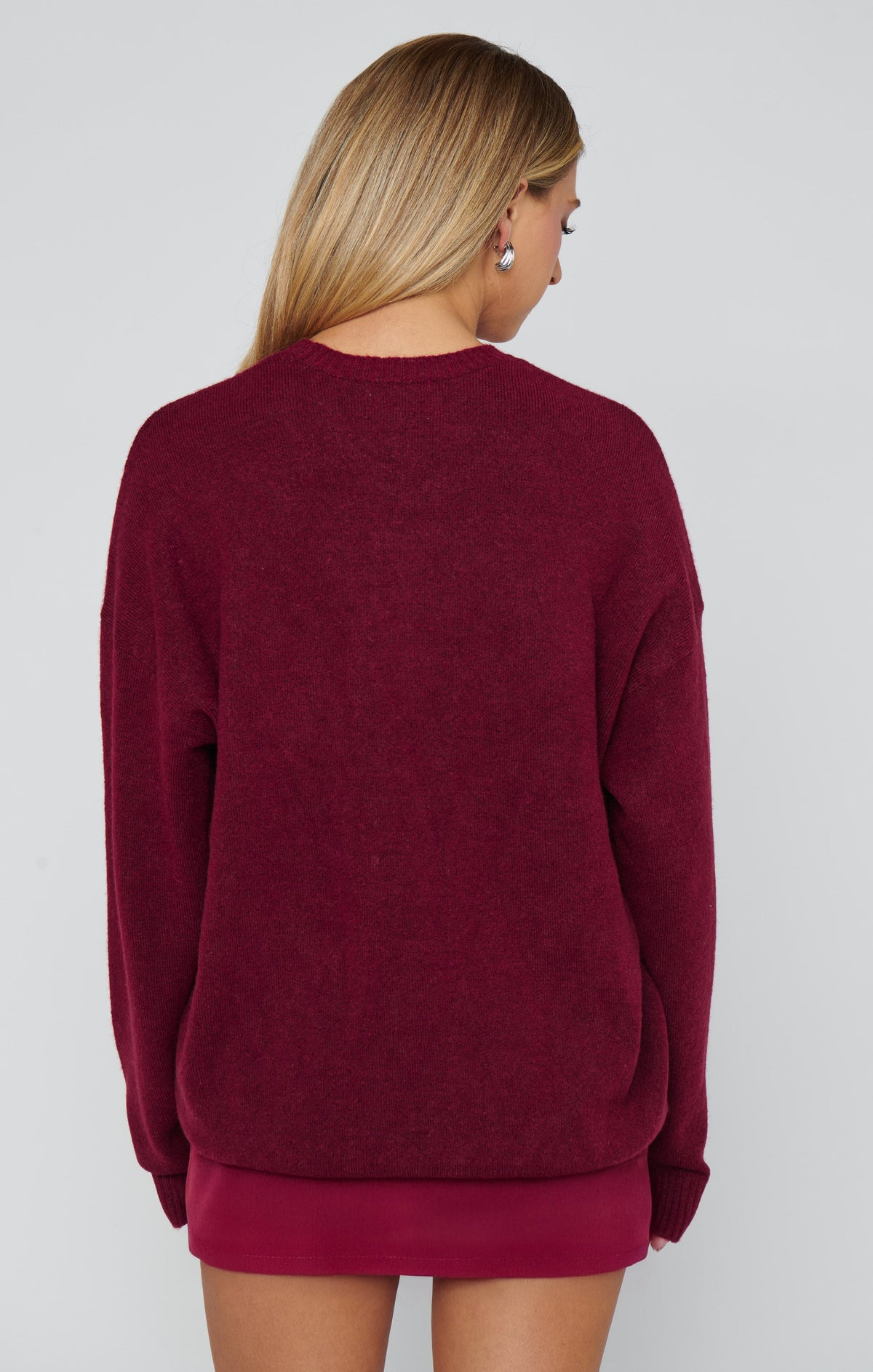 Feel Good Sweater ~ Maroon Knit