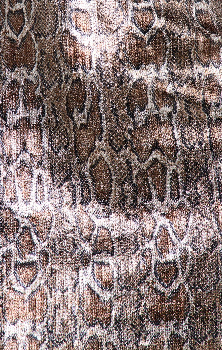 Lets Go Mini Dress ~ Metallic Snake