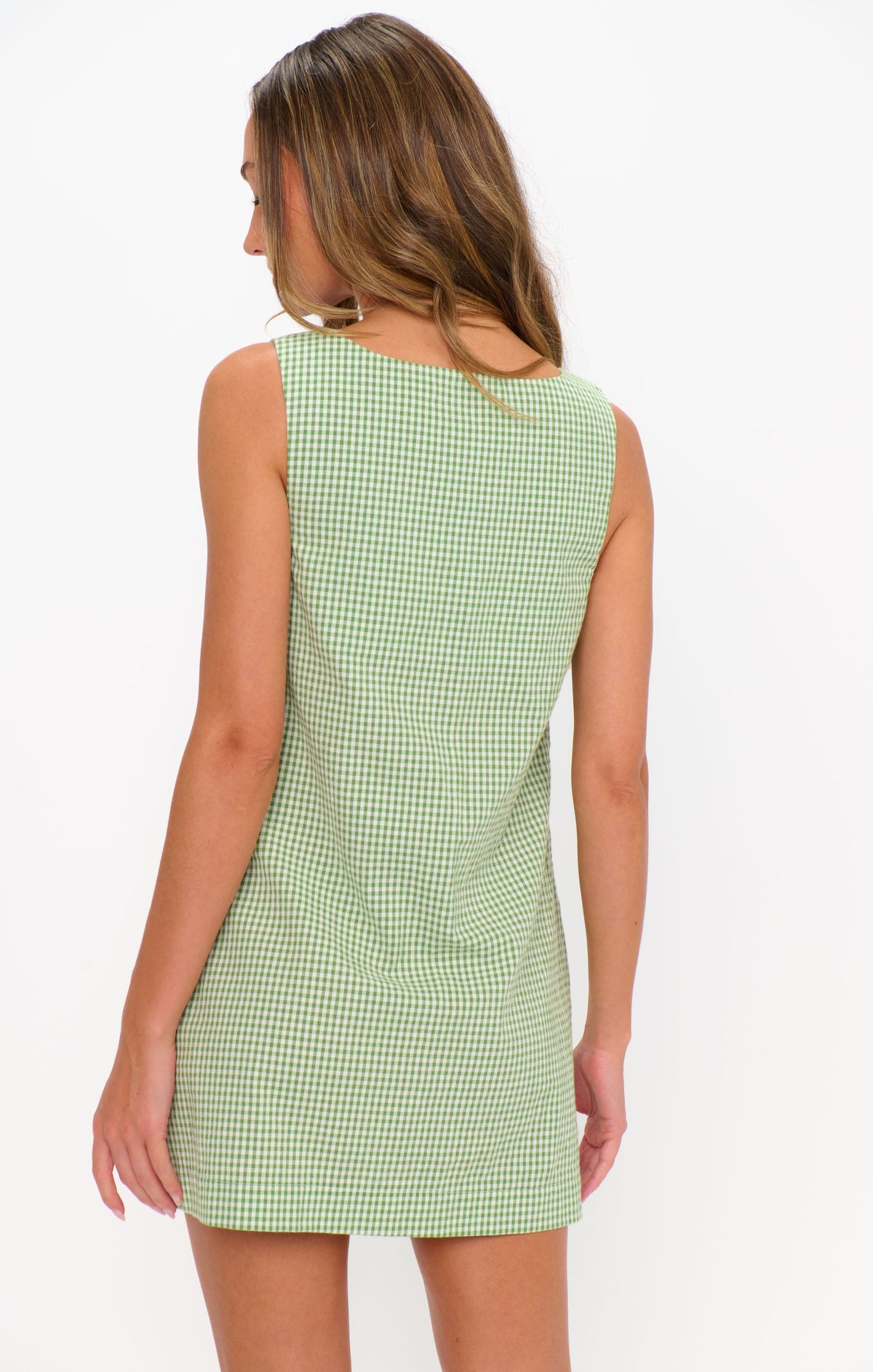 Everly Mini Dress ~ Field Green Gingham