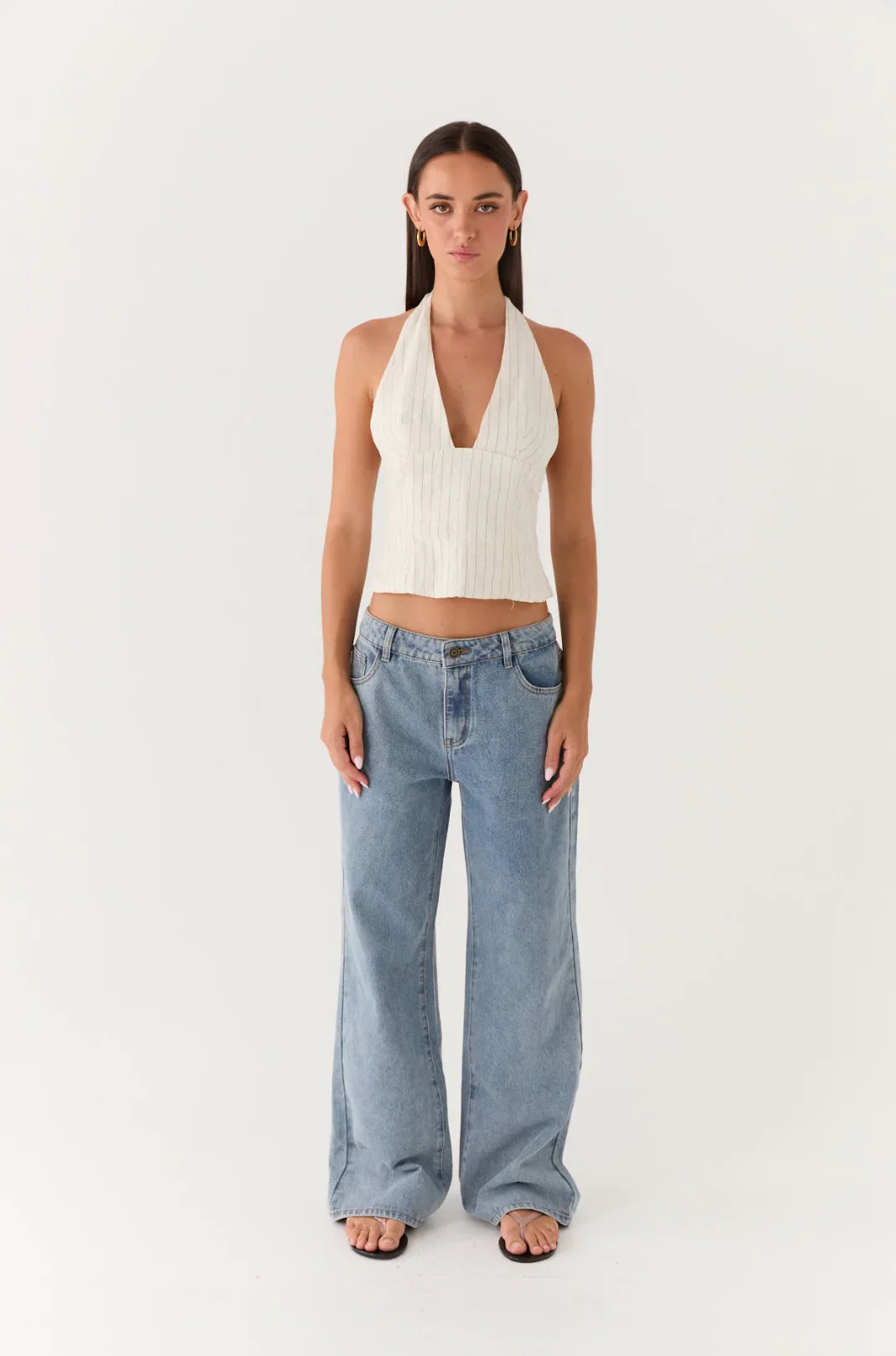 Amiera Halter Top - Desert Stripe