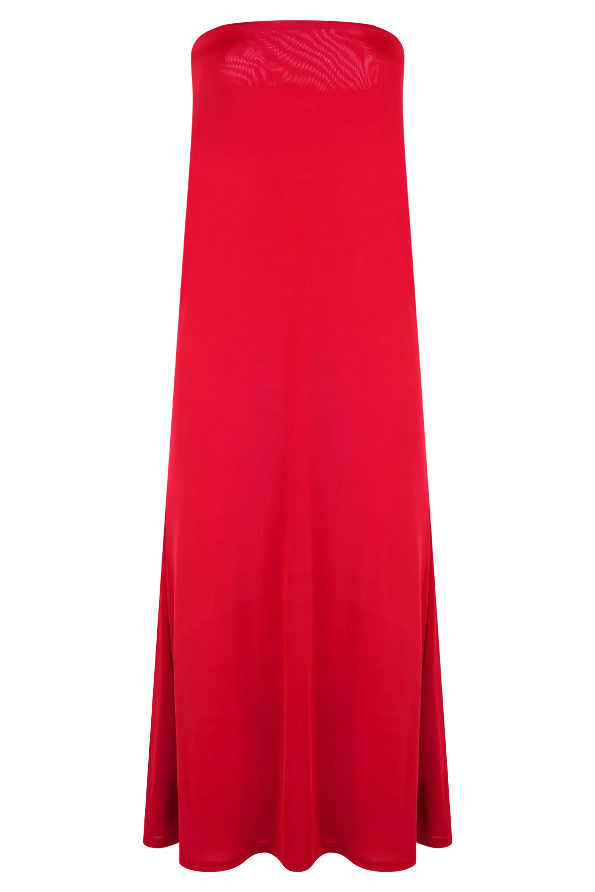 Bruna Slinky Fishtail Maxi Skirt Red