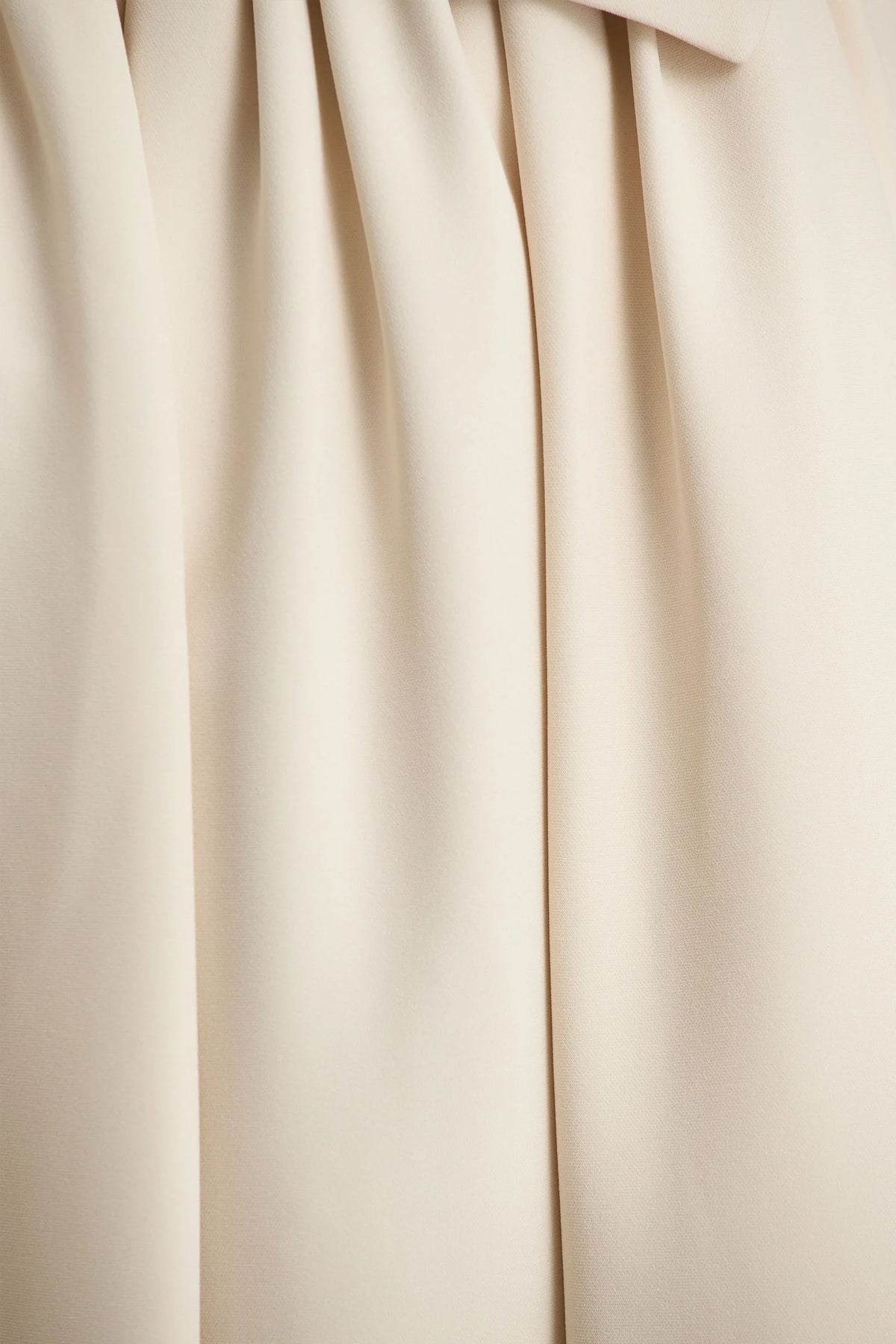 Candice Cream Bandeau Volume Midi Dress With Back Bow Detail