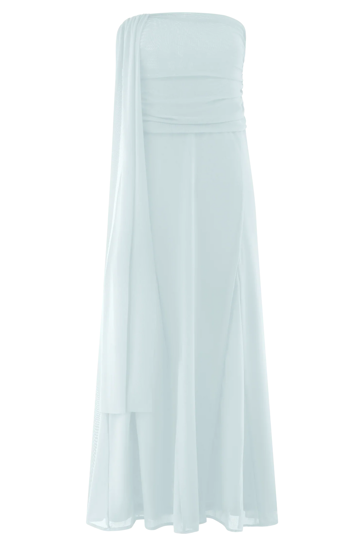 Arna Mesh Maxi Skirt Pale Blue