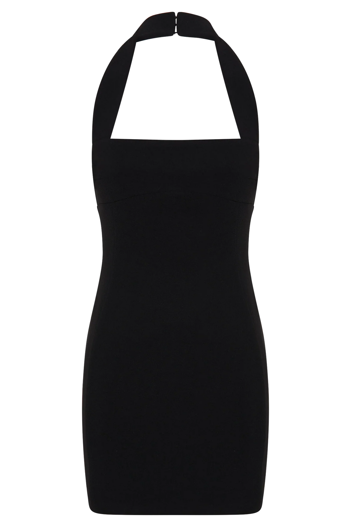 Amelita Suiting Halter Mini Dress Black