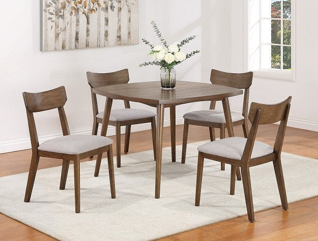 Full front view of the Crown Mark chairs in a counter-height configuration around a matching counter-height table, showcasing the consistent design across different heights.