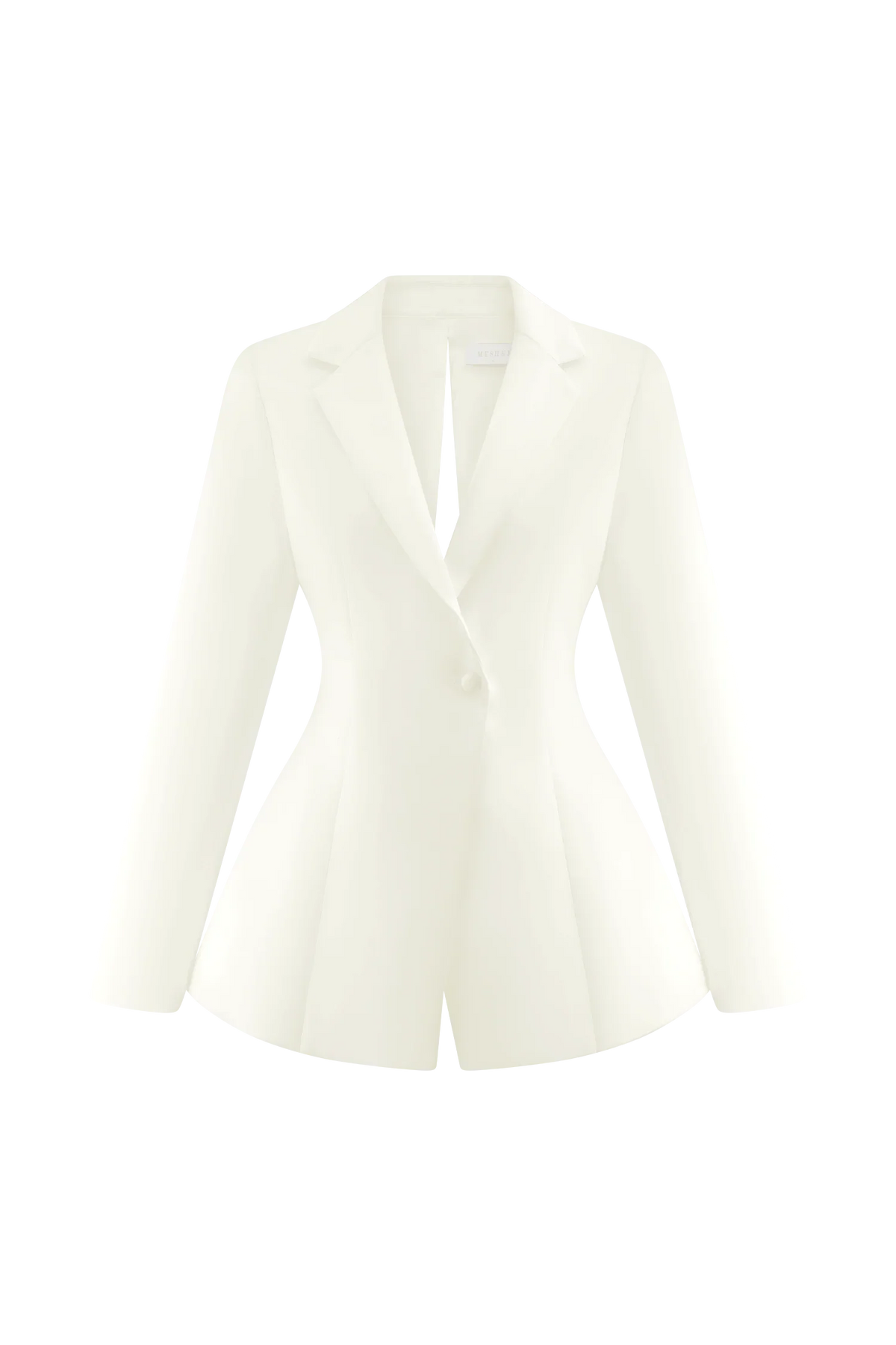 Ada Tailored Satin Blazer Ivory