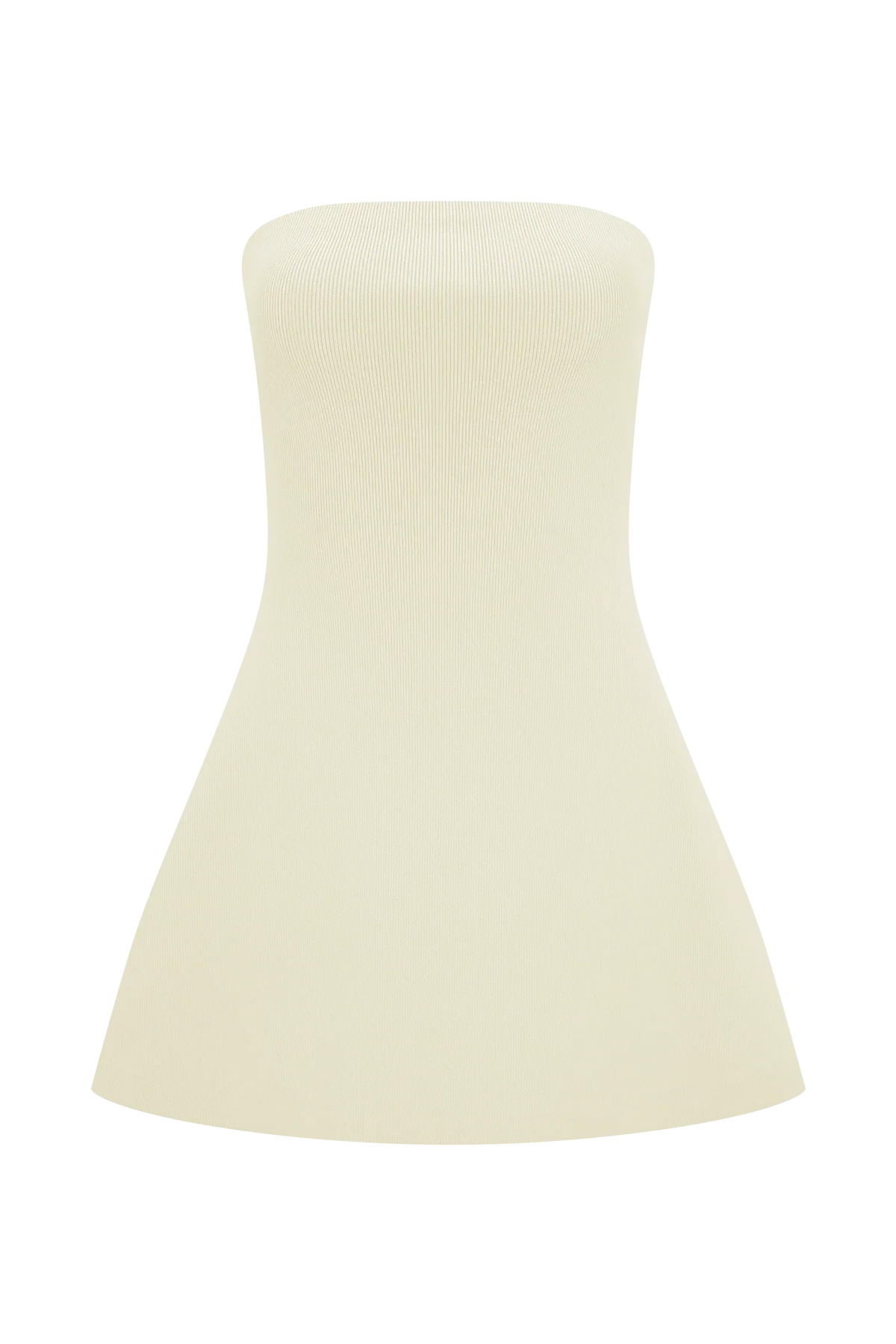 Anette Bandage Knit Strapless Top Ivory