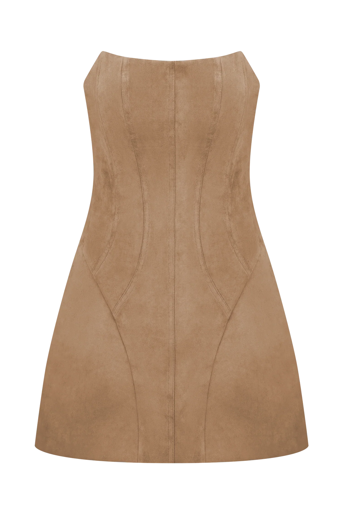 Andy Faux Suede Mini Dress Camel