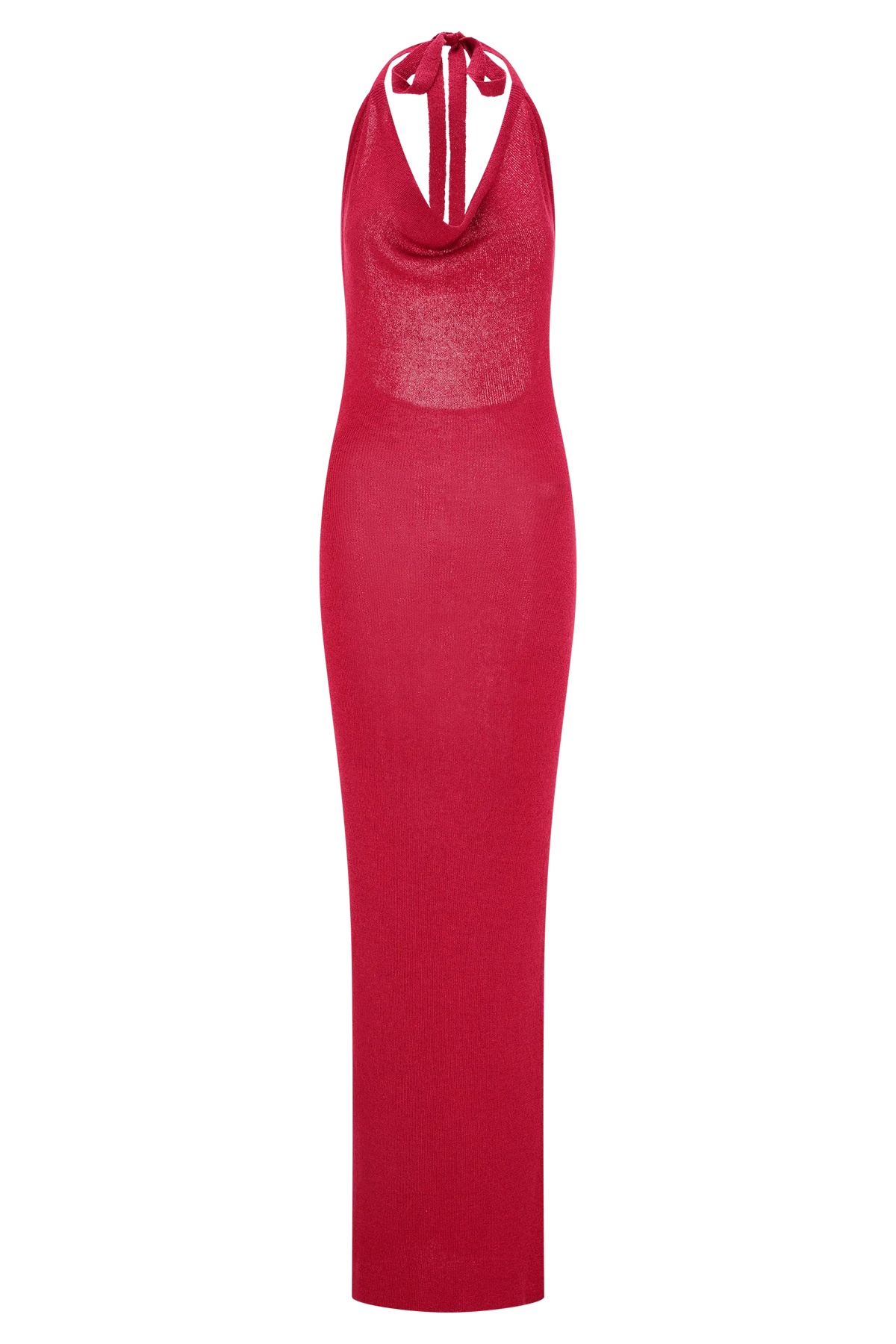 Ayella Cowl Knit Maxi Dress Raspberry