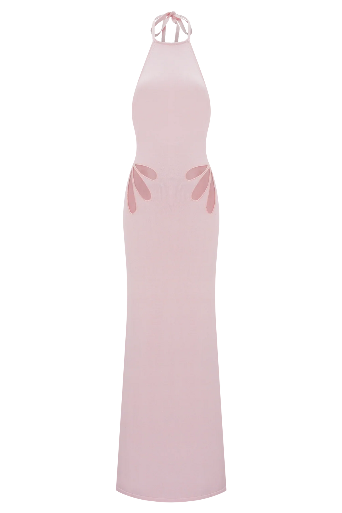 Brock Knit Halter Maxi Dress Baby Pink
