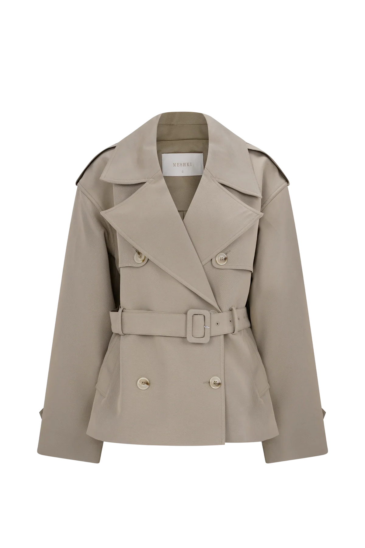 Alden Short Trench Jacket Pebble