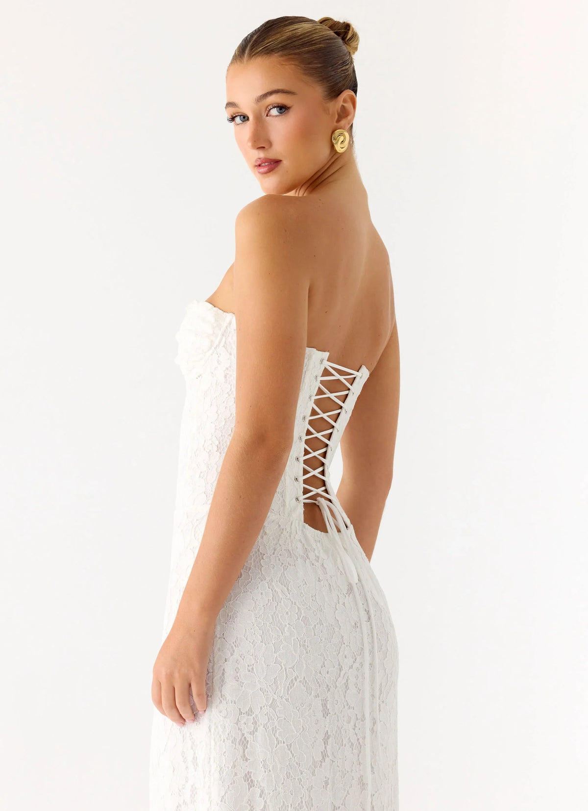 Already Know Lace Maxi Dress White