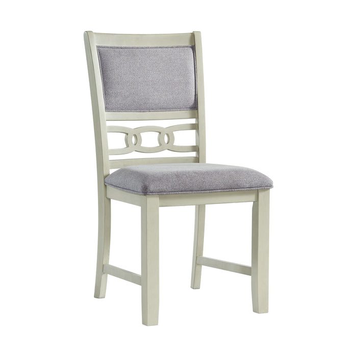 Elements International Amherst White dining chair