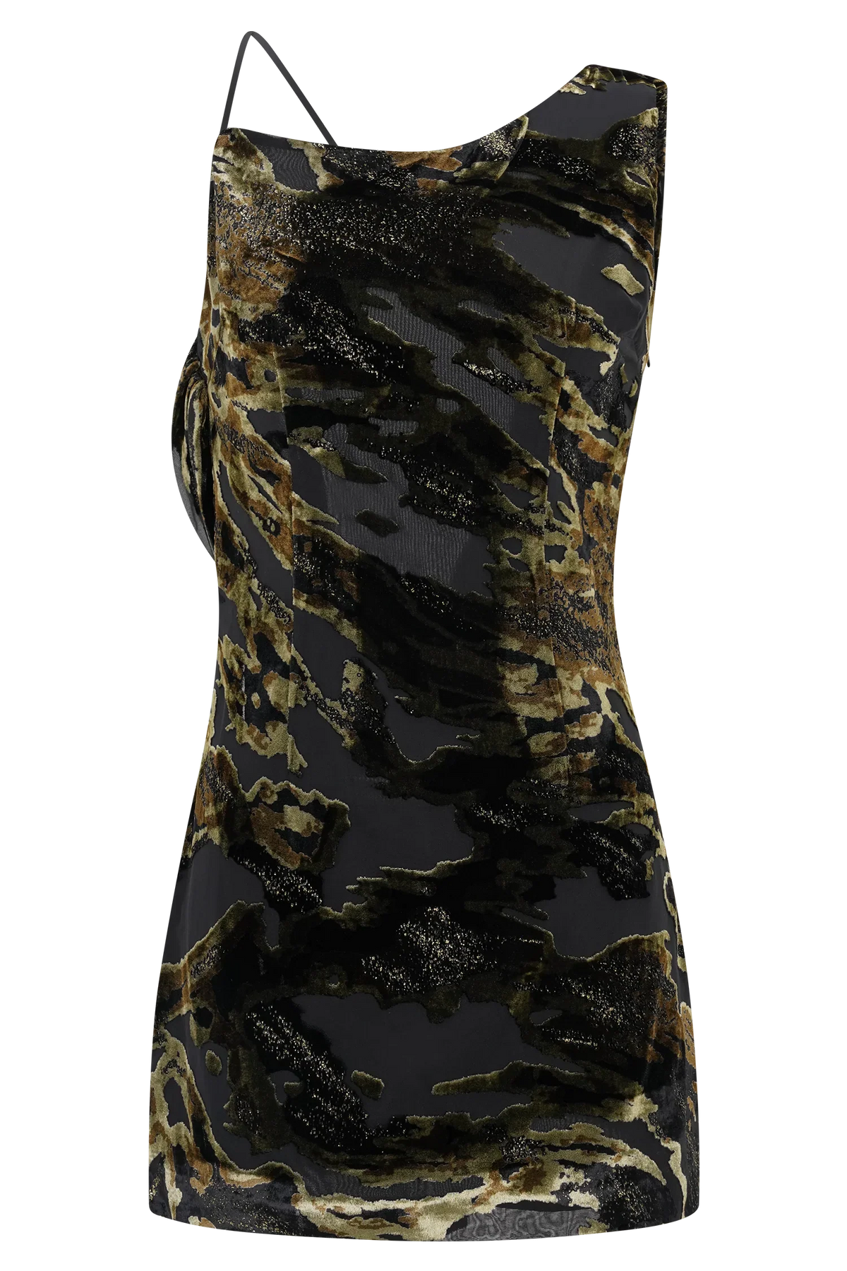 Ayana Cross Back Mini Dress Velvet Burnout