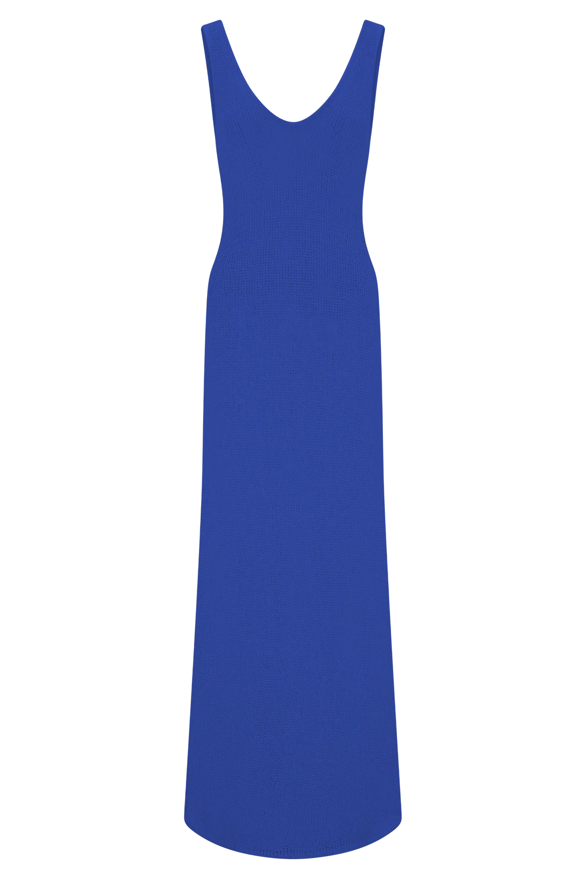 Ari Tape Yarn Knit Maxi Dress Cobalt Blue