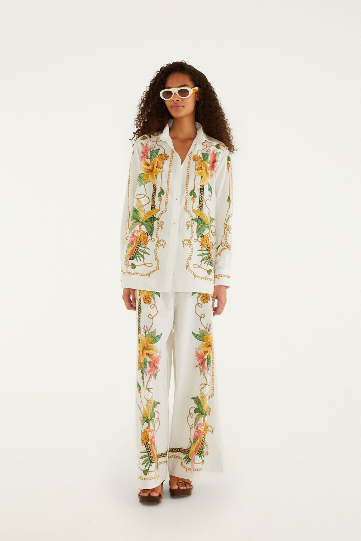 Tropical Royalty Off-White Pants