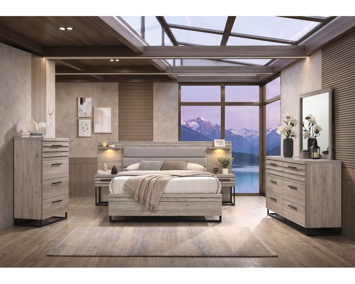Lifestyle Furniture C8349A Driftwood collection room setting; this listing is the mirror