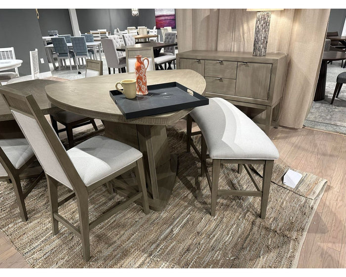 Lifestyle Furniture C9608P Weathered Gray collection room setting; this listing is the counter height bar stool