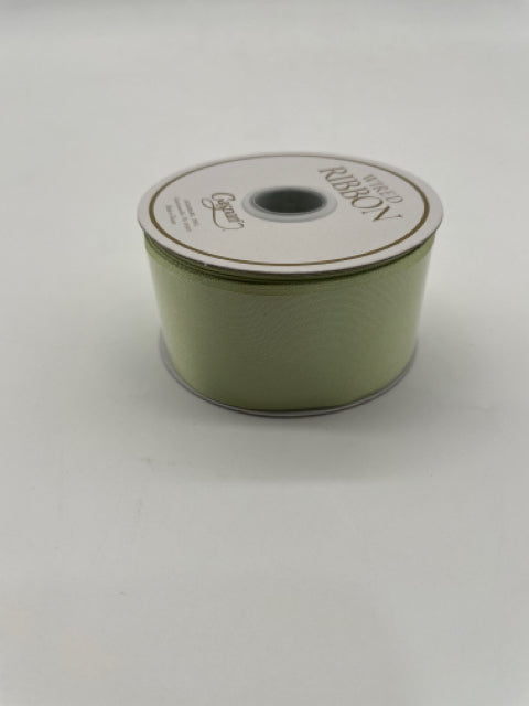 RIBBON WIRED SOLID SATIN CELADON