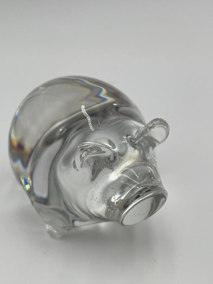 SPODE CRYSTAL PIG PAPERWEIGHT