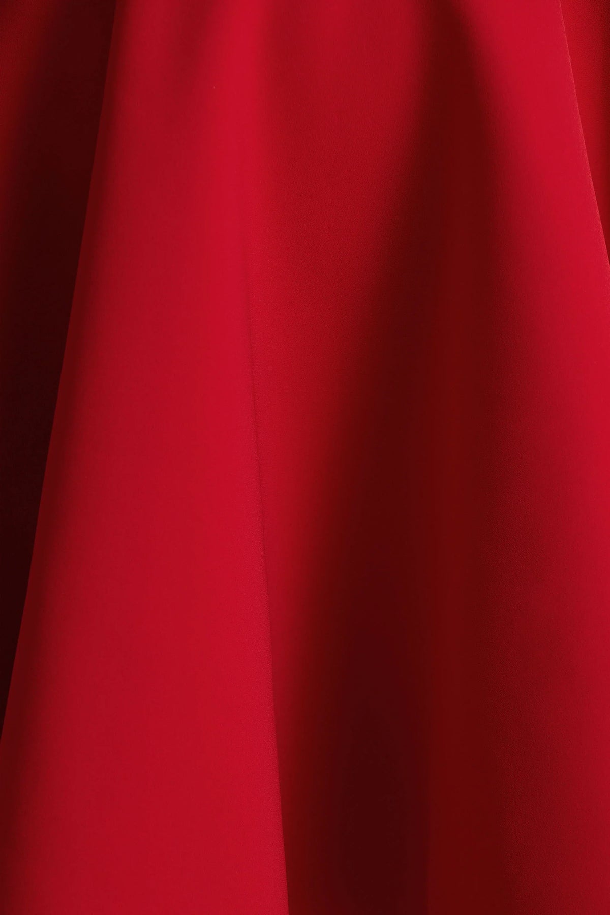 Astonish Red Long Sleeve Embellished Square Neck Mini Dress With Volume Skirt