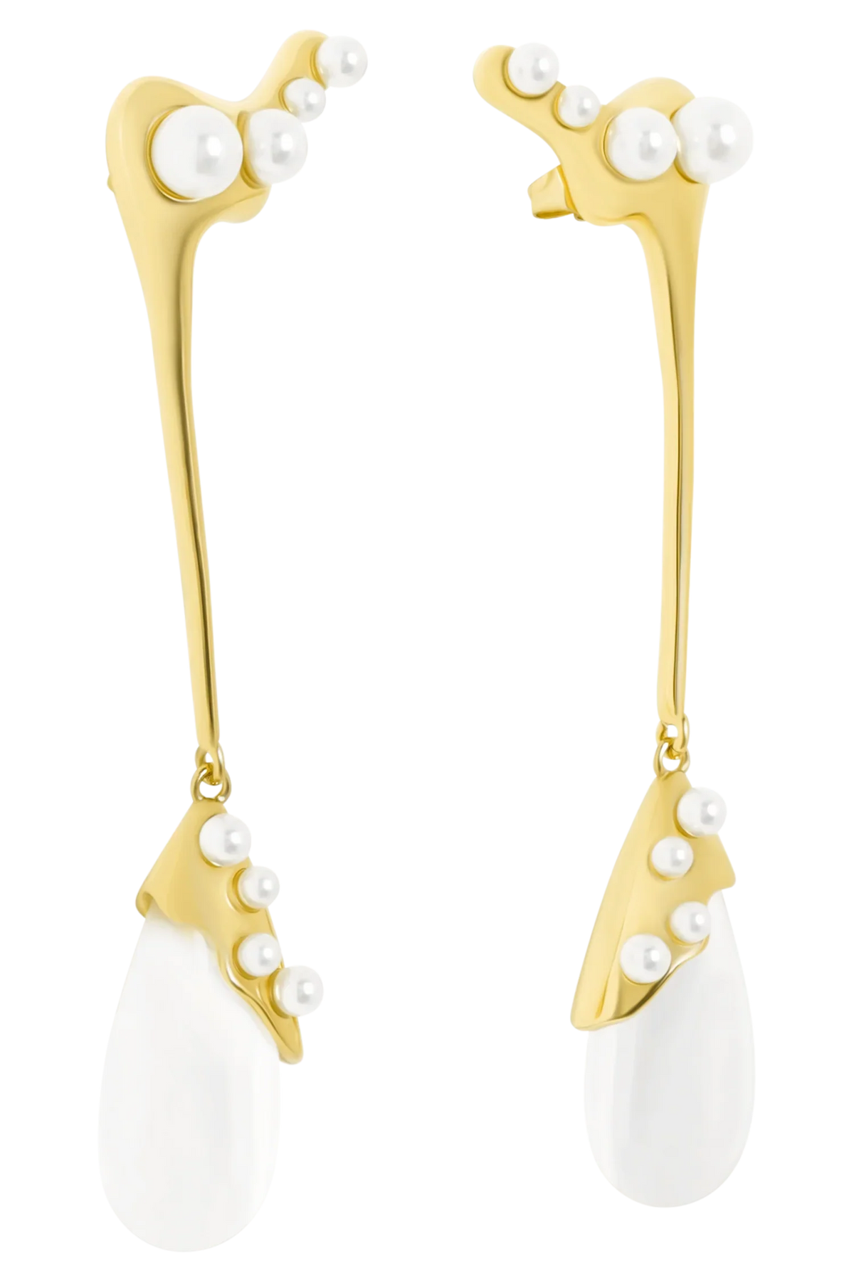 Adelaide Pearl Drop Earrings Gold