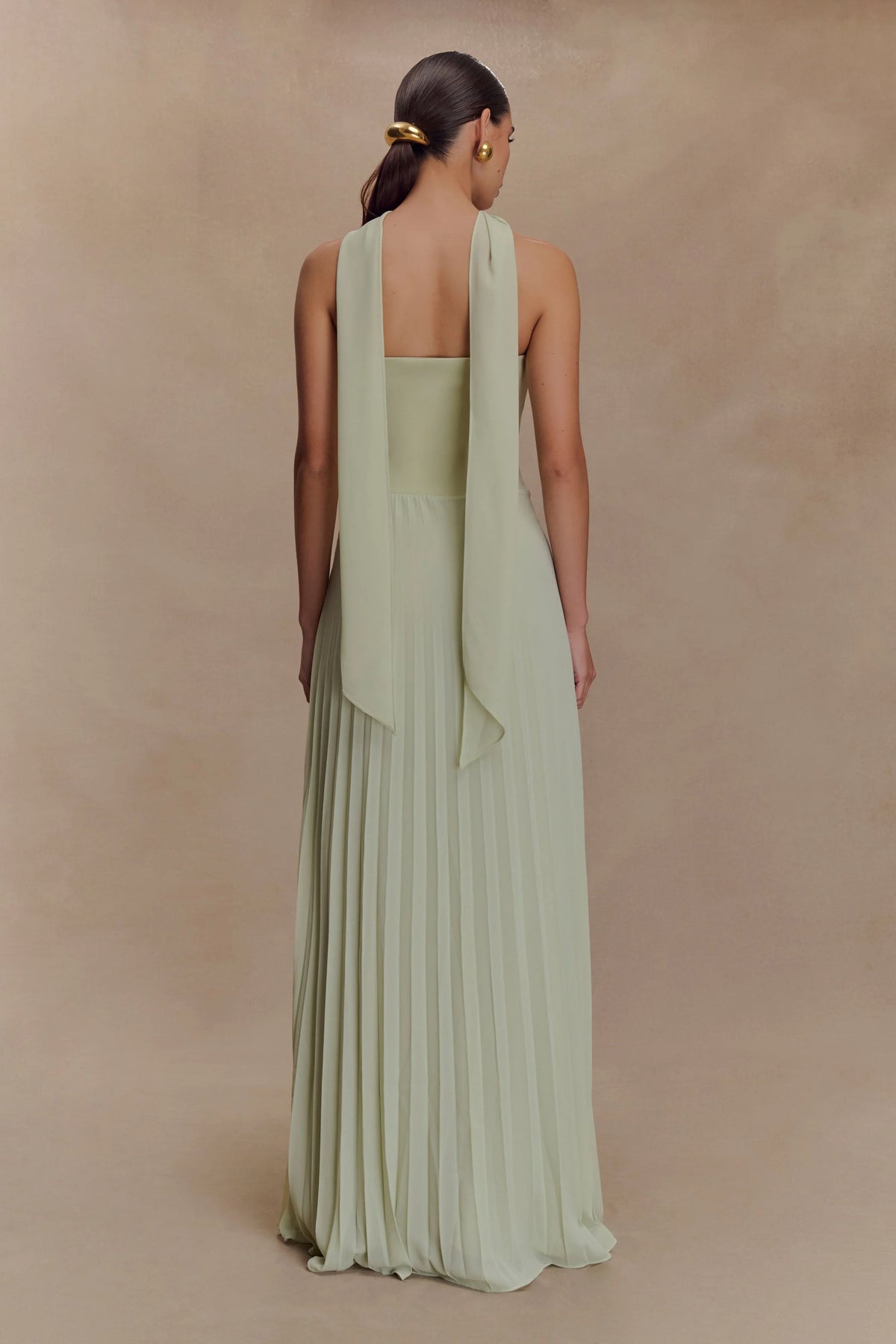 Caira Chiffon Scarf Maxi Dress Sage