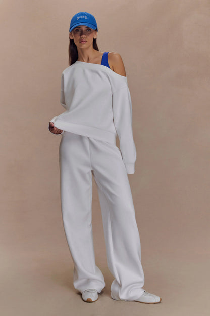 August Straight Leg Jogger Ivory